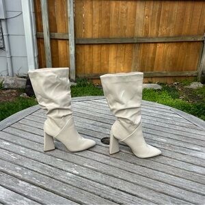 DV DOLCE VITA Women's‎ Wandah Slouch Dress tall Boots Ivory White size 6